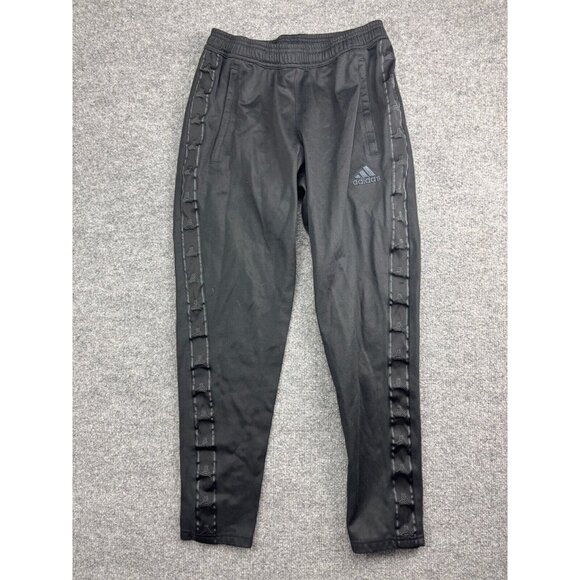 Adidas Track Pants Men's Medium Black Drawstring Pockets Embroidered Logo Jogger - Picture 1 of 10